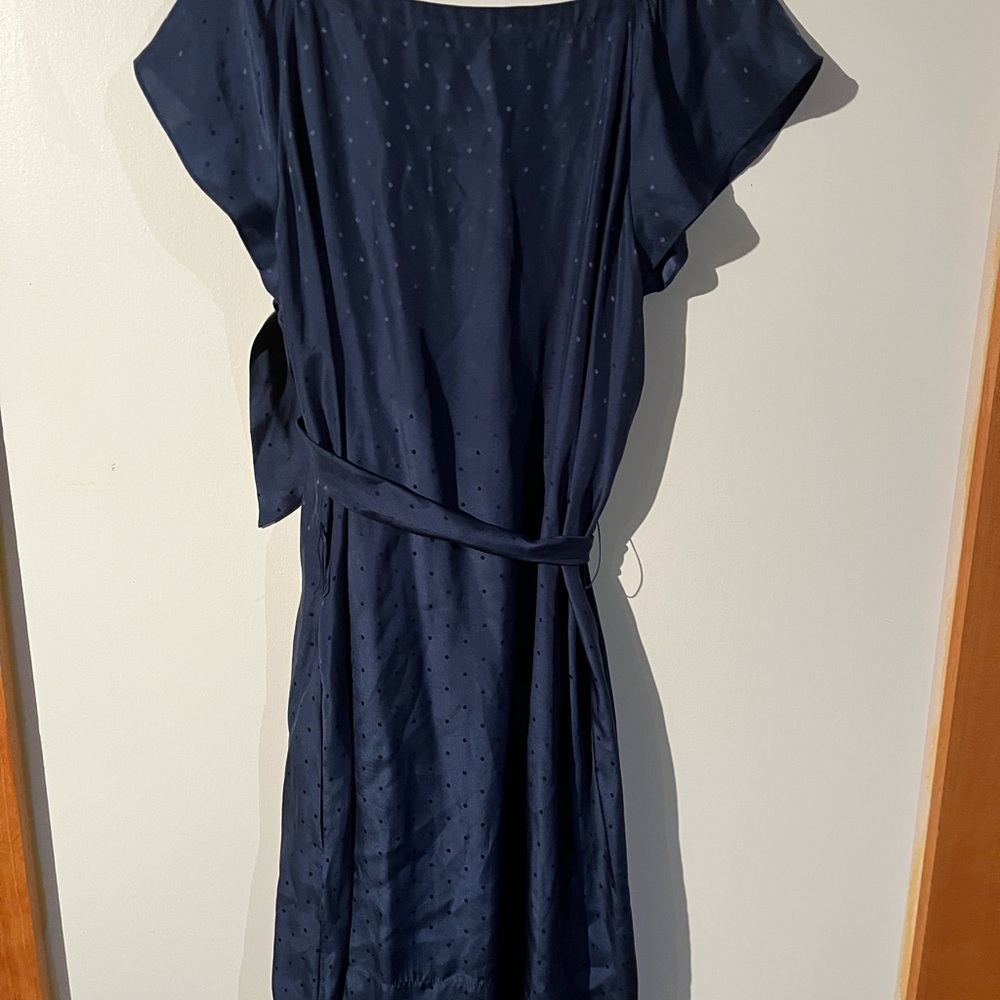 Navy Blue Polka Dot Dress